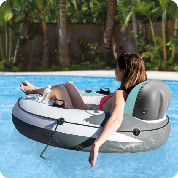 Intex надувной круг-кресло “river run” д 135 см с ручками, до 100кг 7