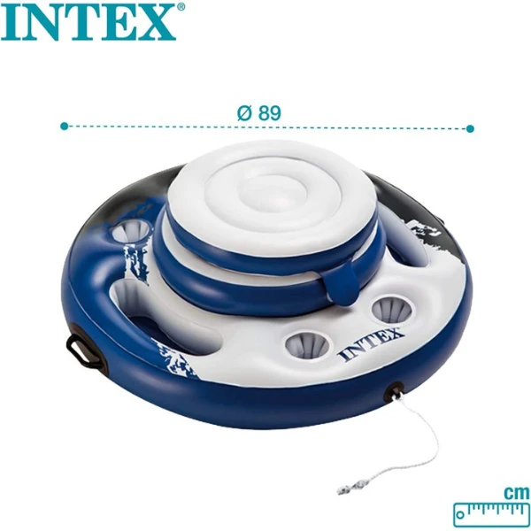 Intex надувной холодильник - мини бар "мега холод" д 89 см с подстаканниками 4