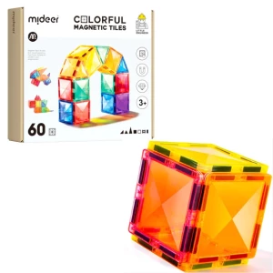 Магнитный разноцветный конструктор, 60 шт.
