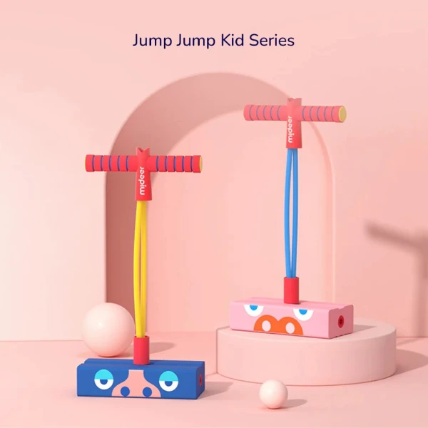 Jucarie de sărit pentru copii, bouncer moale "pogo roz" 8