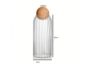 BORCAN DIN STICLA CU CAPAC IN FORA DE SFERA 1200 ML (S174--31)
