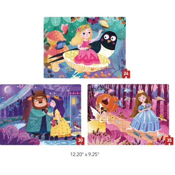 Seria de puzzle-uri „aventurile prințeselor”, 3 în 1, nivelul 3 2