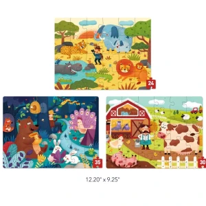 Seria de puzzle-uri „scene cu animale”, 3 în 1, nivelul 3 Thumbnail 2