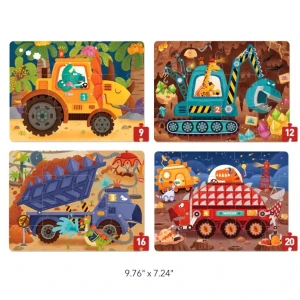 Seria de puzzle-uri „proiectele dinozaurilor”, 4 în 1, nivelul 2 Thumbnail 2