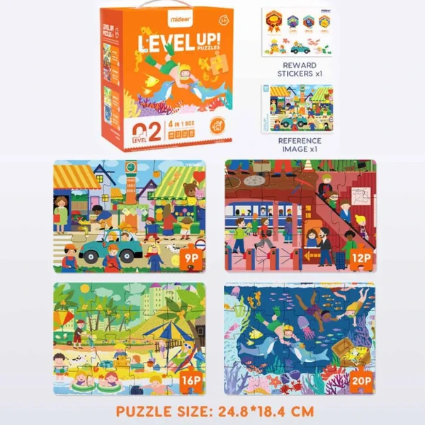 Seria de puzzle-uri „scene din viață”, 4 în 1, nivelul 2 4