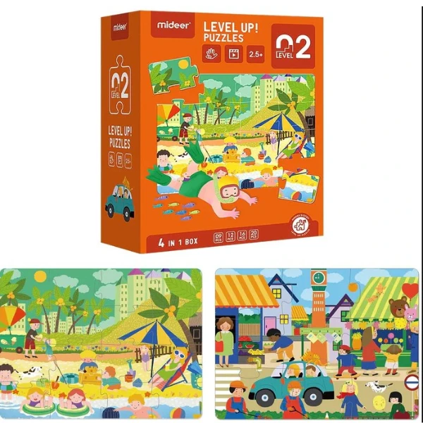Seria de puzzle-uri „scene din viață”, 4 în 1, nivelul 2 6