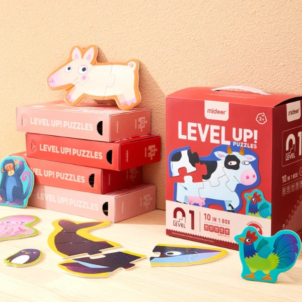 Seria de puzzle-uri „animale”, 10 în 1, nivelul 1 6