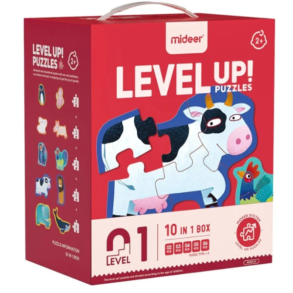 Seria de puzzle-uri „animale”, 10 în 1, nivelul 1 3