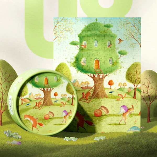 Puzzle „vecini ocupați”, serie de buzunar, 216 elem. 4