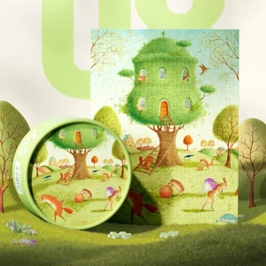 Puzzle „vecini ocupați”, serie de buzunar, 216 elem. Thumbnail 4