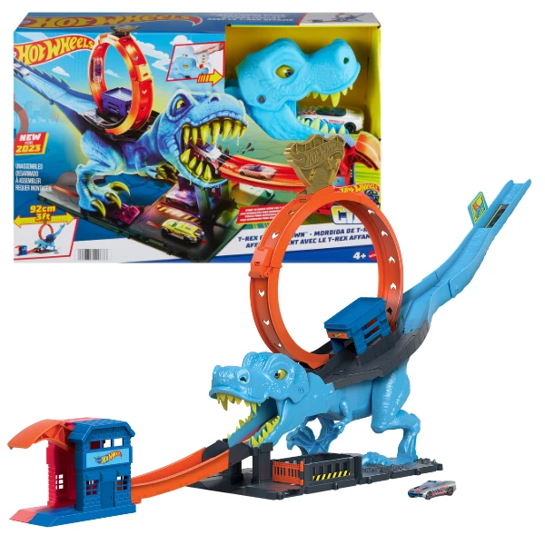Hot wheels игровой набор "т-рекс - разрушитель городов" 4