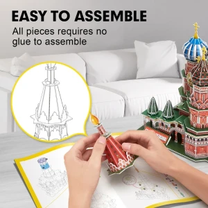 3d puzzle „catedrala sf. vasile”, 224 elemente Thumbnail 6