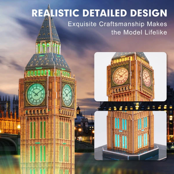 3d puzzle “big ben” cu iluminare led, 32 elemente 8