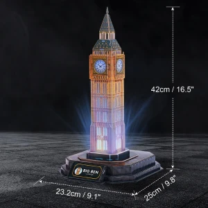 3d puzzle “big ben” cu iluminare led, 32 elemente Thumbnail 10