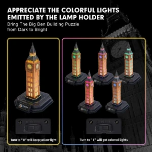 3d puzzle “big ben” cu iluminare led, 32 elemente Thumbnail 9