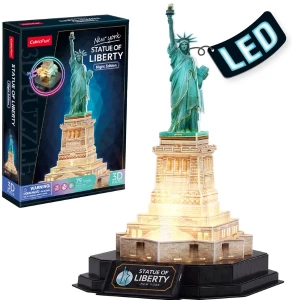3D Puzzle “Statuia Libertății” cu iluminare LED, 79 elemente