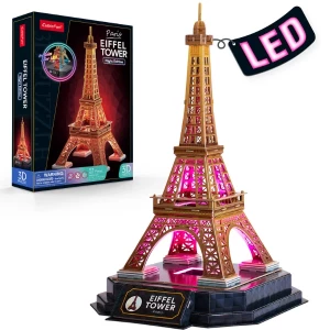 3D Puzzle “Turnul Eiffel” cu iluminare LED, 51 elemente