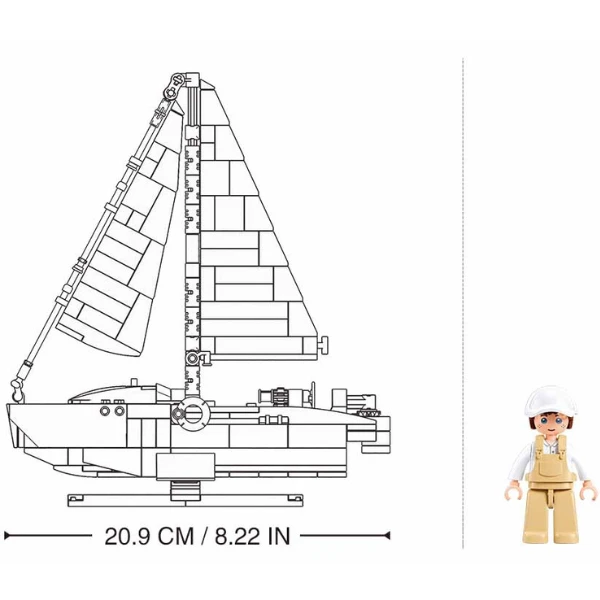 Set de construcție „barcă de curse - rodeo”, scara 1:35, 281 elem. 4