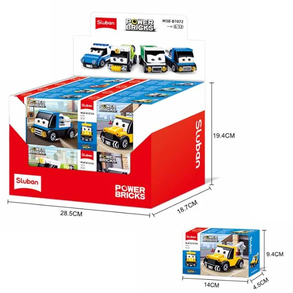 Set de construcție ”mașini de prim ajutor", cu inerție 8 modele 6
