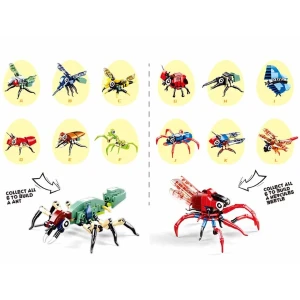 Set-surpriză de construcție ”insecte", în ou, de la 40 pînă la 54 elem. Thumbnail 2