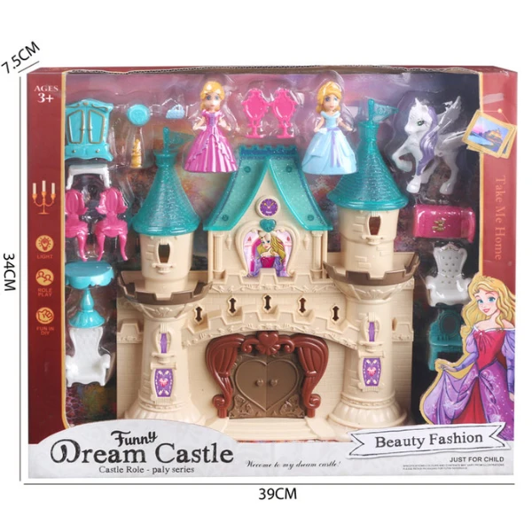 Set de joacă „castelul micilor prințese”, cu sunet și lumină 2