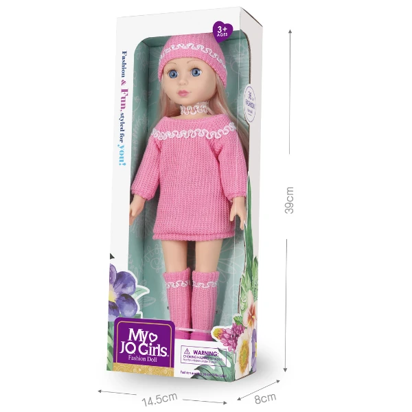 Păpușa în costum roz, 36 cm 4
