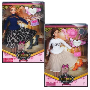 Păpușa în haine de toamnă și accesorii, 2 modele Thumbnail 1