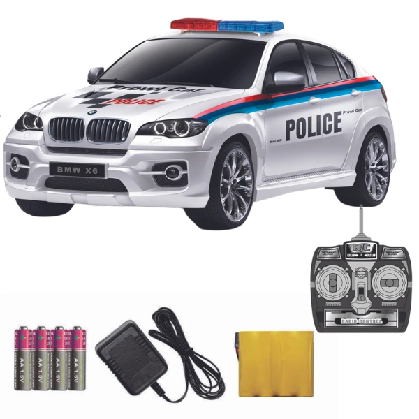 Bmw x6 1:14 полицейская машина на пульте управления, с аккумулятором на 6v 3