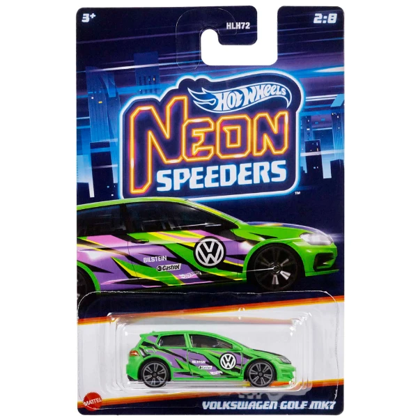 Hot wheels mașini neon de curse, în asortiment 7