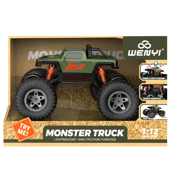 1:12 monster truck cu inerție (lumină/sunet) 4