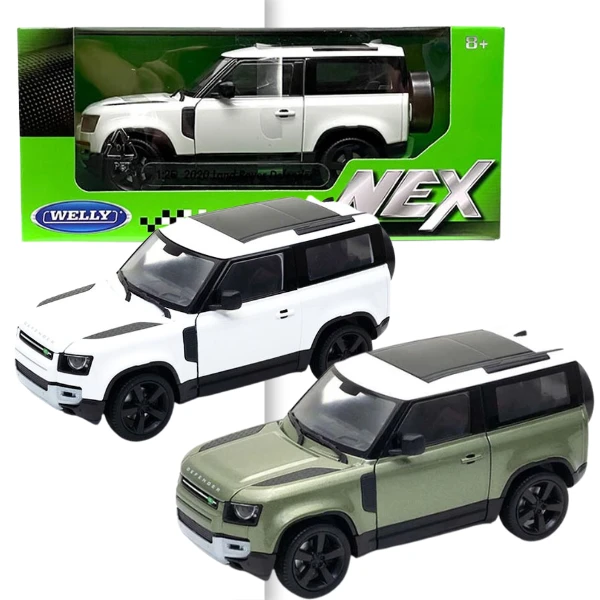 Коллекционный автомобиль 2020 land rover defender welly 1:24, 2 цвета 2