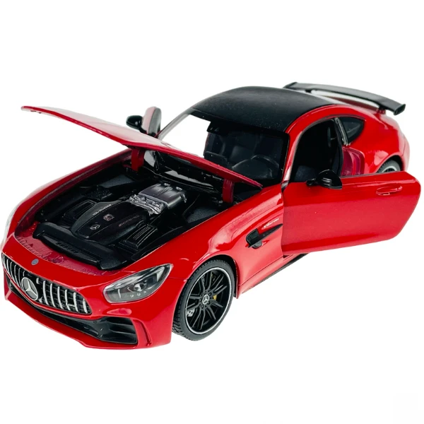Коллекционный автомобиль mercedes-amg gt r 1:24 welly 8