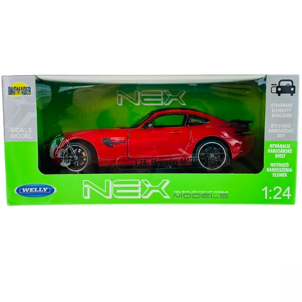 Коллекционный автомобиль mercedes-amg gt r 1:24 welly 9
