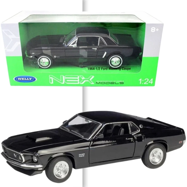 Коллекционный автомобиль 1969 ford mustang boss 429 1:24 welly 2
