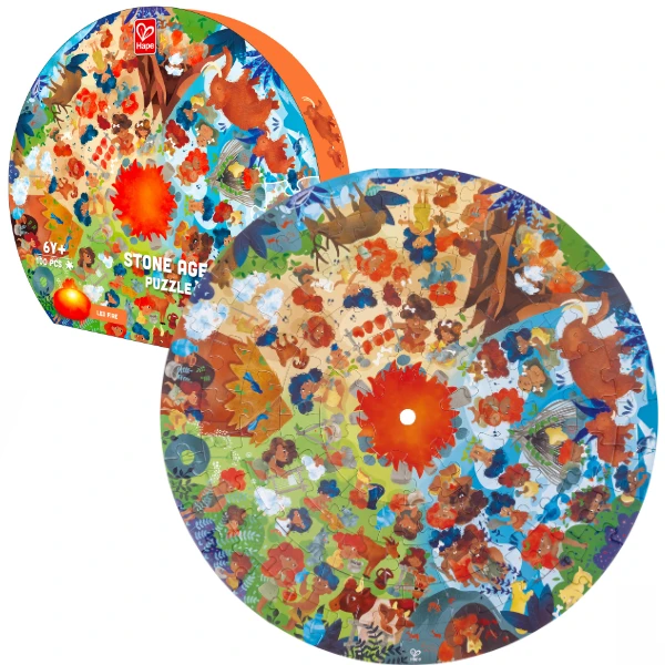 Puzzle rotund „epoca de piatră”, 100 elem. 6