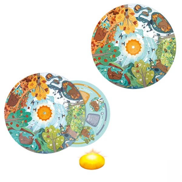 Puzzle rotund „patru anotimpuri”, 16 elem. 3
