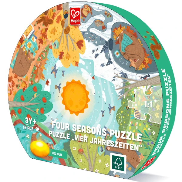 Puzzle rotund „patru anotimpuri”, 16 elem. 7