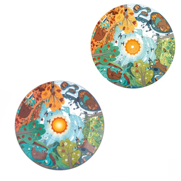 Puzzle rotund „patru anotimpuri”, 16 elem. 4