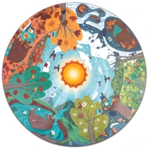 Puzzle rotund „patru anotimpuri”, 16 elem. Thumbnail 2