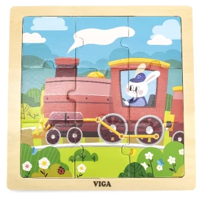 Puzzle din lemn &quot;Locomotivă&quot; 9 elem.