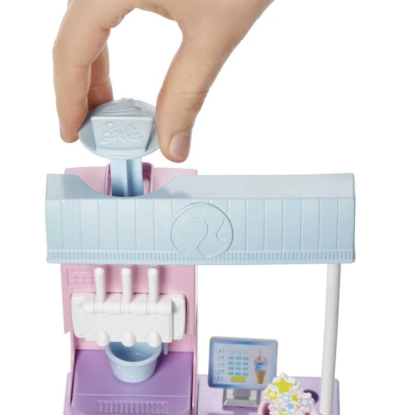 Set de joc barbie „magazin de înghețată” 5