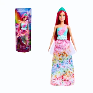 Кукла barbie dreamtopia "принцесса с темно-розовыми волосами"