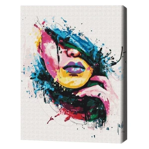 Pictură pe numere 40x50 cm (fără cutie) - fată în culori