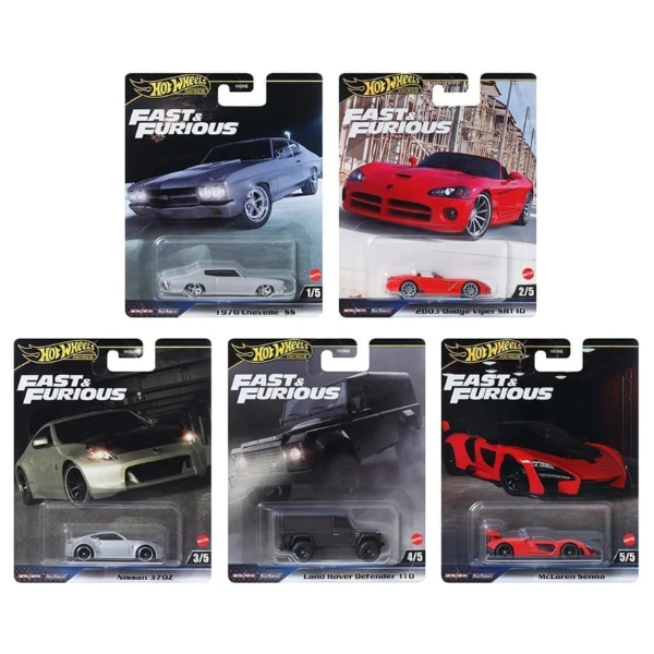 Hot wheels mașina din colecția premium fast &amp; furios 5 modele 7