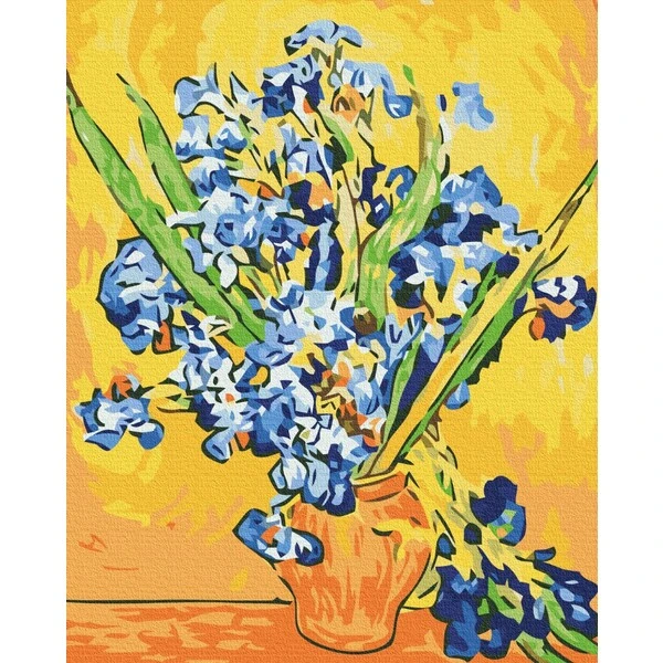 Pictură pe numere 40*50 cm (în cutie) - iriși într-o vază. vincent van gogh 3