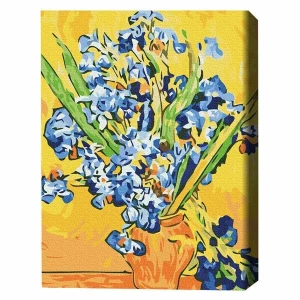 Картина по номерам 40*50 cм (в упаковке) - Ирисы в вазе. Винсент Ван Гог