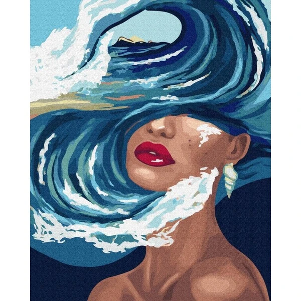 Pictură pe numere 40*50 сm (fără cutie) premium – ocean de gânduri 3