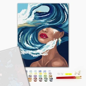 Pictură pe numere 40*50 сm (fără cutie) premium – ocean de gânduri Thumbnail 2