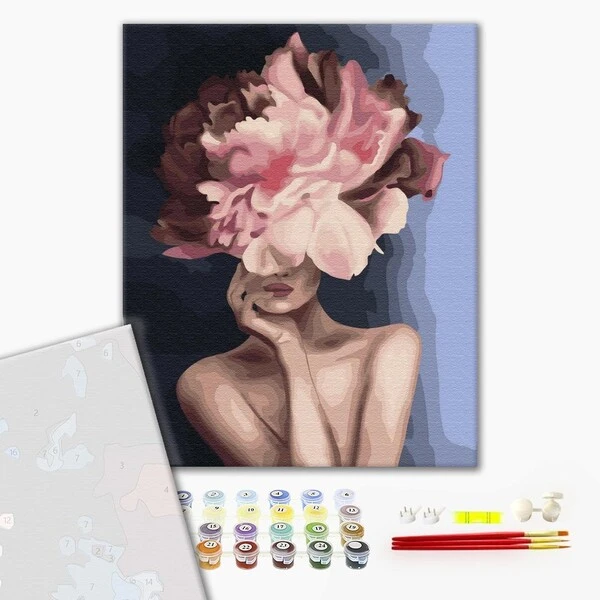Pictură pe numere 40*50 сm (fără cutie) premium – floare grațioasă 2