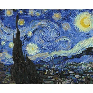 Pictură pe numere 40*50 сm (fără cutie) premium – noaptea cu stele